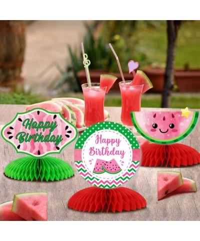 Watermelon Party Decorations One in a Melon Party Decorations Watermelon Honeycomb Centerpieces Watermelon 1st Birthday Decor...