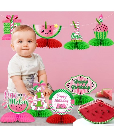 Watermelon Party Decorations One in a Melon Party Decorations Watermelon Honeycomb Centerpieces Watermelon 1st Birthday Decor...