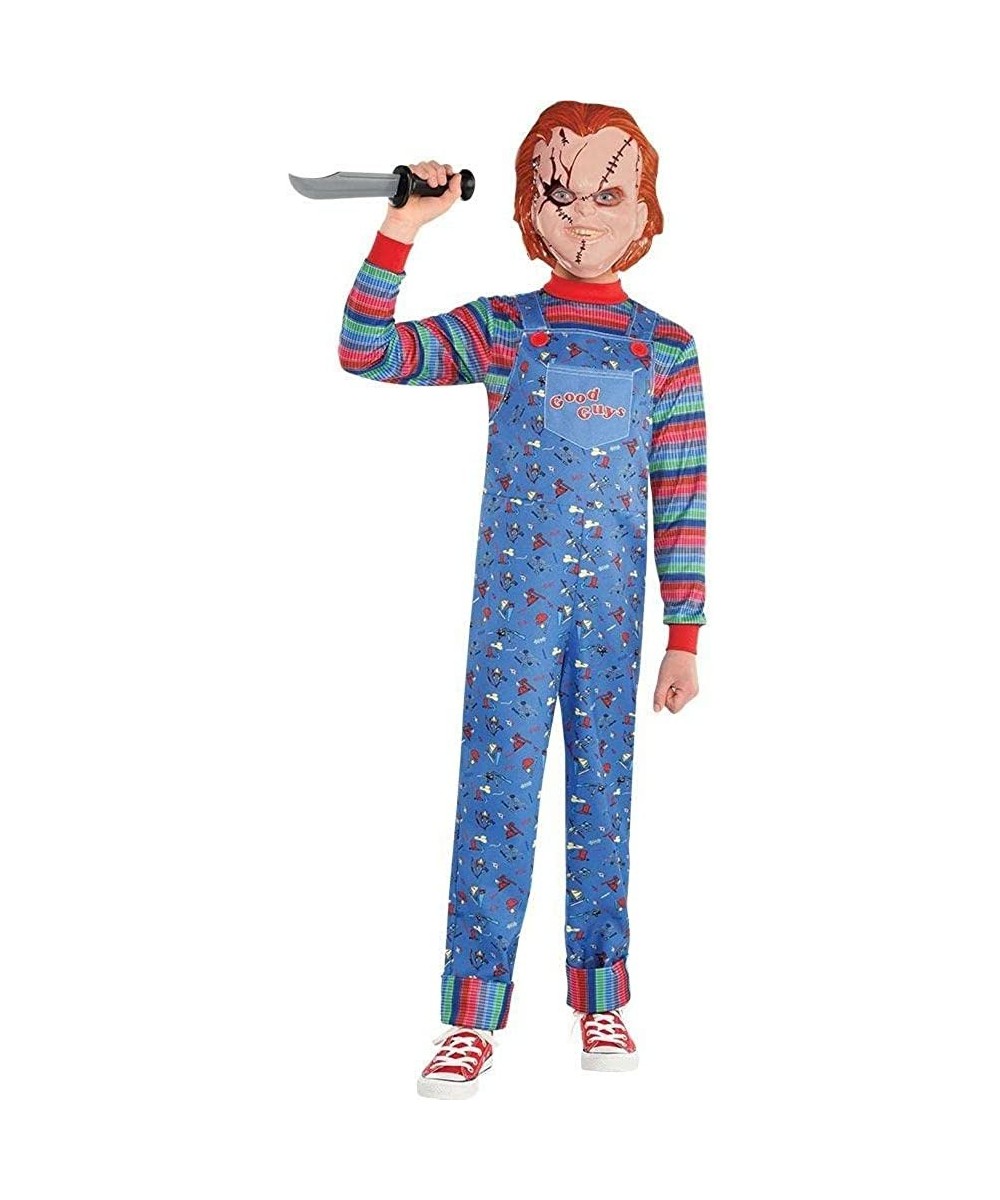 Chucky Halloween Costume for Boys Child’s Play Medium (8-10) with Jumpsuit and Mask $50.24 Kids' Costumes