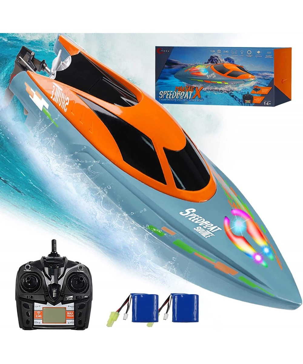 RC Boat Remote Control Boat for Adults & Kids - High Speed 20km/h Remote Boat Pool Toy 2.4Ghz Fast Racing Boats for Lakes 2 R...