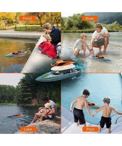 RC Boat Remote Control Boat for Adults & Kids - High Speed 20km/h Remote Boat Pool Toy 2.4Ghz Fast Racing Boats for Lakes 2 R...