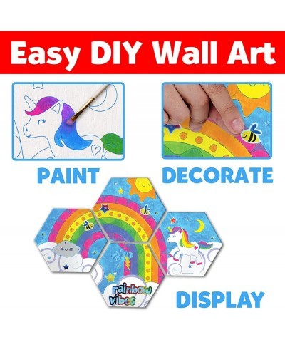 Rainbow Vibes Wall Art Craft Kit - Paint and Decorate Your Own Unicorn Canvas Art Unicorn Painting Kit for Kids Arts and Craf...