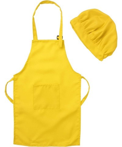 Kids Chef Kitchen Costume Apron Hat Outfit Adjustable Bib Artist Apron for Cooking Baking Painting Crafting $20.24 Toy Kitche...