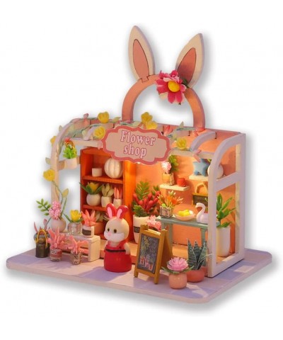 DIY Miniature Dollhouse kit Wooden Miniature Flower Shop kit buildable Dollhouse for Adults or Teens(Rabbit Florist) $42.19 D...