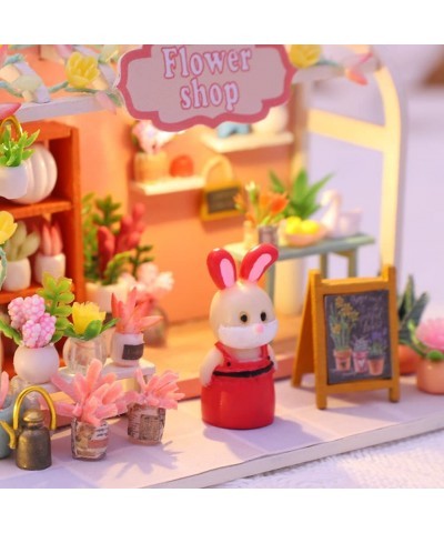 DIY Miniature Dollhouse kit Wooden Miniature Flower Shop kit buildable Dollhouse for Adults or Teens(Rabbit Florist) $42.19 D...