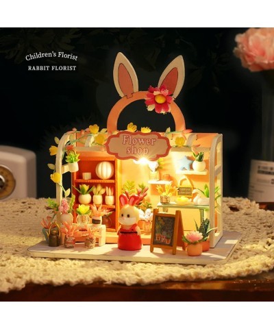 DIY Miniature Dollhouse kit Wooden Miniature Flower Shop kit buildable Dollhouse for Adults or Teens(Rabbit Florist) $42.19 D...