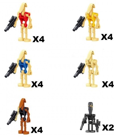 29-Piece Pack Building Blocks Action Figures Toys Sets Clone Troopers Minifigures Battle Droids and Soldiers with Weapons Bui...