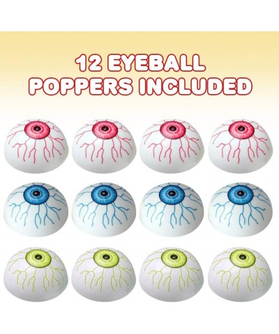 Eyeball Poppers Set of 12 Pop-Up Half Ball Toys in Assorted Colors Old School Retro 90s Toys for Kids Creepy Birthday Party F...