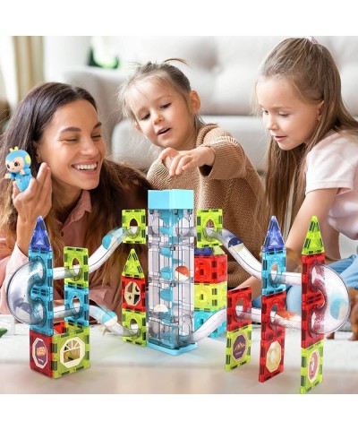 Magnetic Tiles 75pcs Pipe Magnetic Blocks for Toddlers 3D Magnetic Building Blocks Set for Kids STEM Educational Preschool Ma...