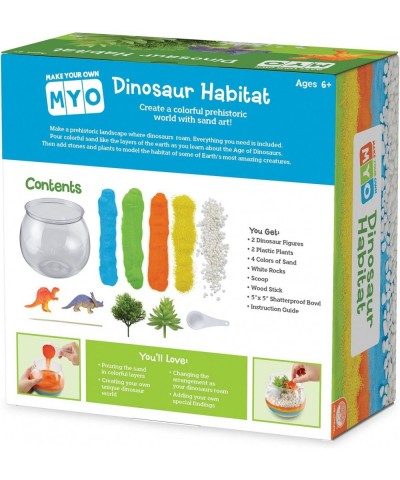 Make Your Own Dinosaur Habitat – Fun & usable DIY Dino Crafts for Boys Girls & Teens – Make a Sand-Art Dinosaur Habitat with ...