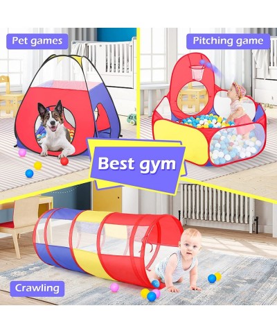 3 in 1 Ball Pits for Toddlers Kids Play Tent with Play Tunnel Pop Up Play Tent for Boys and Girls Toys for Babies Kids Gifts ...