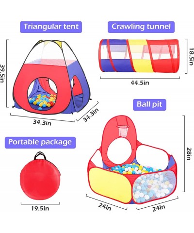 3 in 1 Ball Pits for Toddlers Kids Play Tent with Play Tunnel Pop Up Play Tent for Boys and Girls Toys for Babies Kids Gifts ...