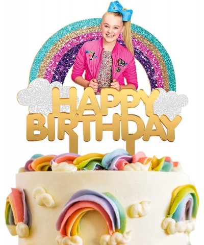 Acrylic JoJo Siwa Happy Birthday Cake Topper JoJo Rainbow Cake Topper for Girls Birthday Party Decoration Supplies $23.58 Kid...