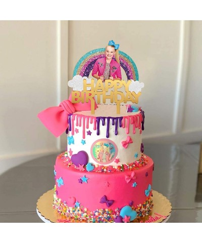 Acrylic JoJo Siwa Happy Birthday Cake Topper JoJo Rainbow Cake Topper for Girls Birthday Party Decoration Supplies $23.58 Kid...