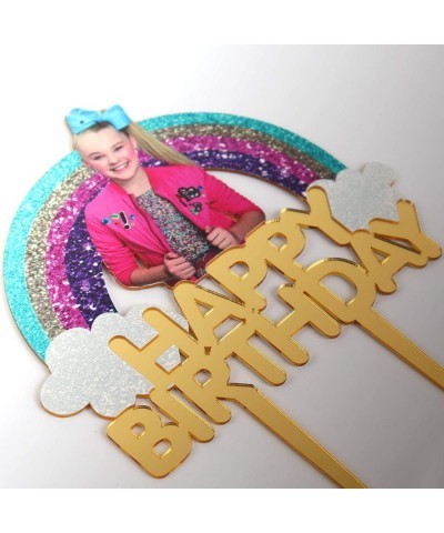 Acrylic JoJo Siwa Happy Birthday Cake Topper JoJo Rainbow Cake Topper for Girls Birthday Party Decoration Supplies $23.58 Kid...