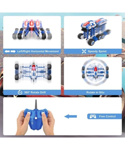 Remote Control Car for Boys RC Cars 4WD Off Road Monster Trucks High Speed Rechargeable Cars Toys RC Stunt Car 360° Flips Rot...