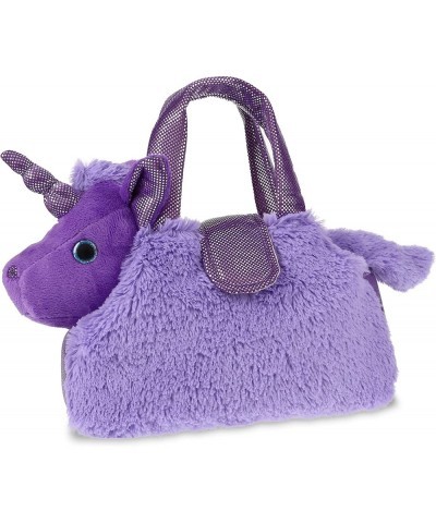 Purple Unicorn Plush Purse Pet Carrier - Cute Unicorn Stuffed Animal Purse Bag for Girls Removable Purple Unicorn Stuffed Ani...