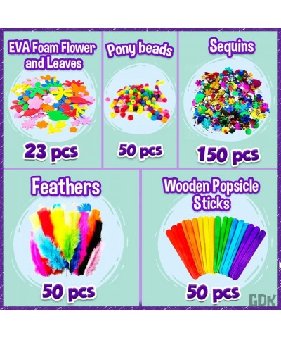 GoodyKing Arts and Crafts Supplies for Kids - 1170Pcs+ Craft Art Supply Kit for Toddlers Kids Craft Supplies & Materials Age ...