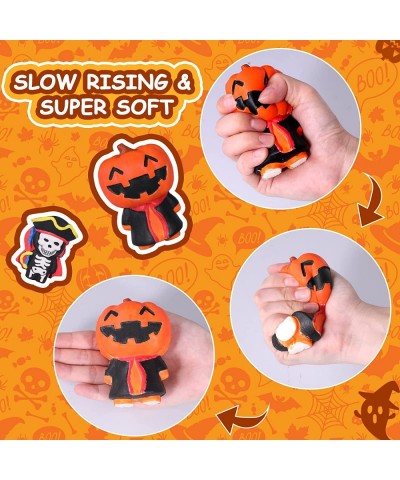 Halloween Crafts 6 Packs Coloring Halloween Squishies Toys Soft Slow Rising Squishy Toys for Kids Halloween Painting Crafts P...