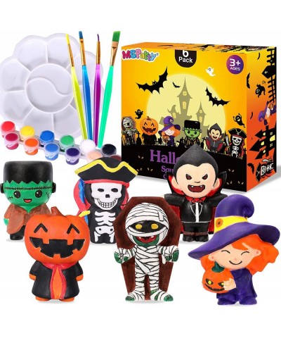 Halloween Crafts 6 Packs Coloring Halloween Squishies Toys Soft Slow Rising Squishy Toys for Kids Halloween Painting Crafts P...