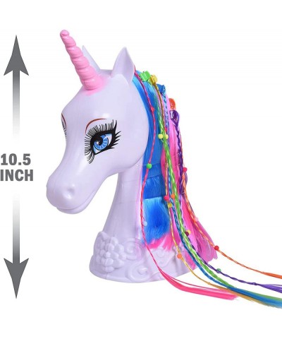 10.5 Inch Unicorn Styling Head Unicorn Toys for Girls Unicorn Head Styling Doll with Rainbow Hair Extensions Unicorn Doll Hea...