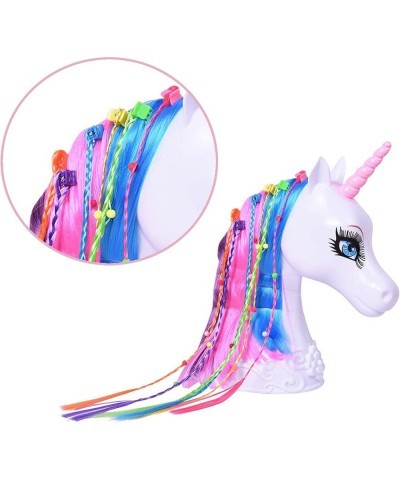 10.5 Inch Unicorn Styling Head Unicorn Toys for Girls Unicorn Head Styling Doll with Rainbow Hair Extensions Unicorn Doll Hea...