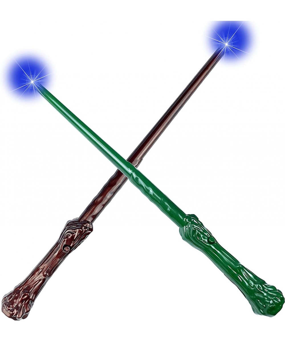 Light Up Magic Wand for Kids Sound Wizard Witch Illuminating Toy Brown Green $23.79 Magic Kits & Accessories