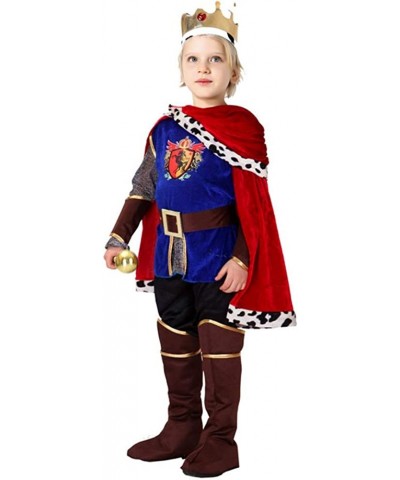 Boys Prince Charming Costume Prince King Cosplay Outfit Set for Halloween Christmas Party $46.19 Kids' Costumes