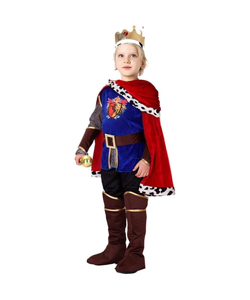 Boys Prince Charming Costume Prince King Cosplay Outfit Set for Halloween Christmas Party $46.19 Kids' Costumes