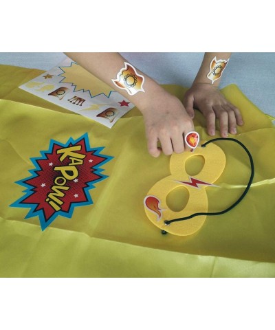 Kids Superhero Capes and Masks 20 Sets Pack with Large Stickers - Superhero Themed Birthday Party Capes $65.64 Kids' Costumes