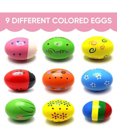 9Pcs Wooden Baby Easter Eggs Shakers Musical Instruments Easter Eggs for Baby Kids Easter Party Favor Supplies $24.09 Kids' M...