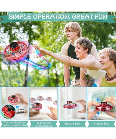 Flying Spinner Mini Drone for Kids Flying Orb Ball Flying Toys for Kids LED Lights UFO Drones with 360° Rotating Helicopter T...