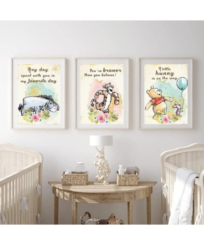 Vintage Winnie Wall Decor The Pooh Prints - Set Of 6 8 x 10 Inch For Pooh Bear Baby Shower Decorations Nursery Art Birthday C...