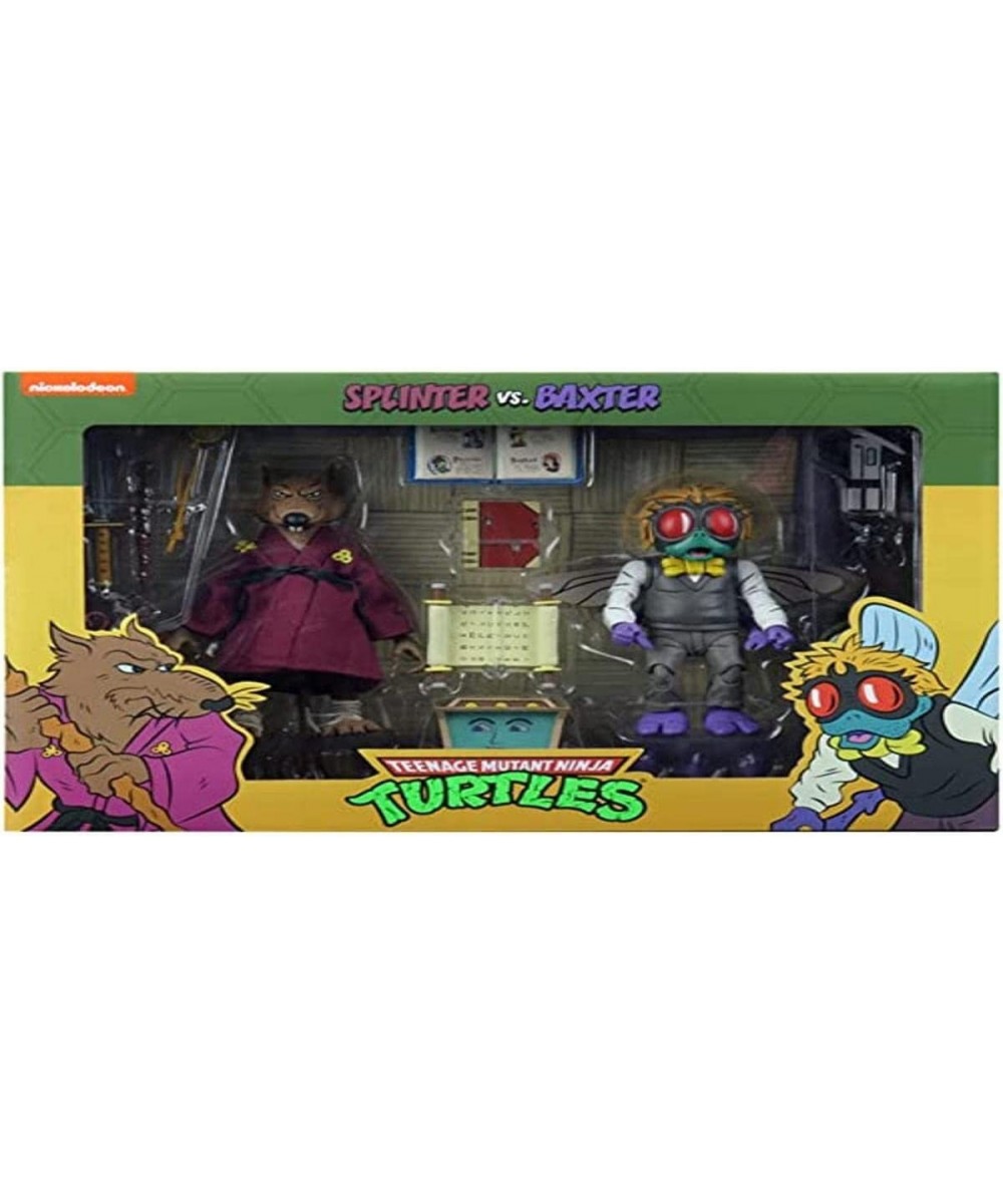 Figurine TMNT Tortues Ninja Cartoon - 2-Pack Splinter & Baxter 18cm - 0634482541586 $84.74 Kids' Play People Figures