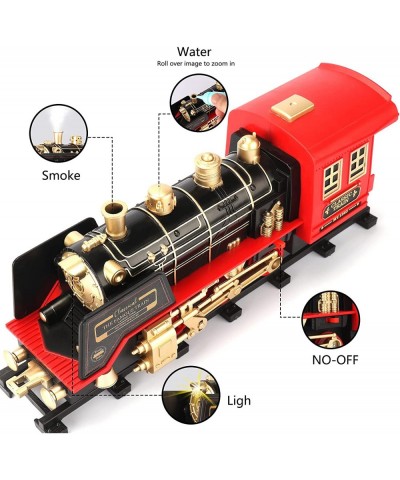 Train Set - Electric Train Toys for Kids with Steam Locomotive Engine Carriage Cargo Car and Tracks Battery Powered Toy Train...