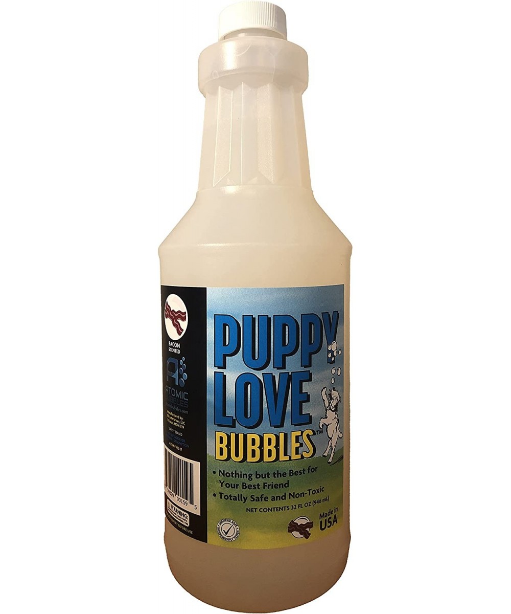 Puppy Love Bubbles: 32 oz Refill Bottle of Bacon Scented Bubbles for Dogs Non-Toxic and Allergen-Free Bring Out Your Dog's In...